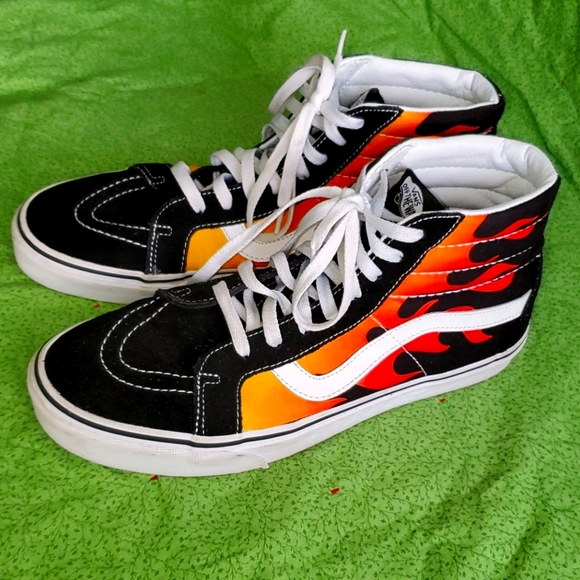 Vans Other - Vans Sk8-Hi Reissue flames Old Skool sz 10 Men